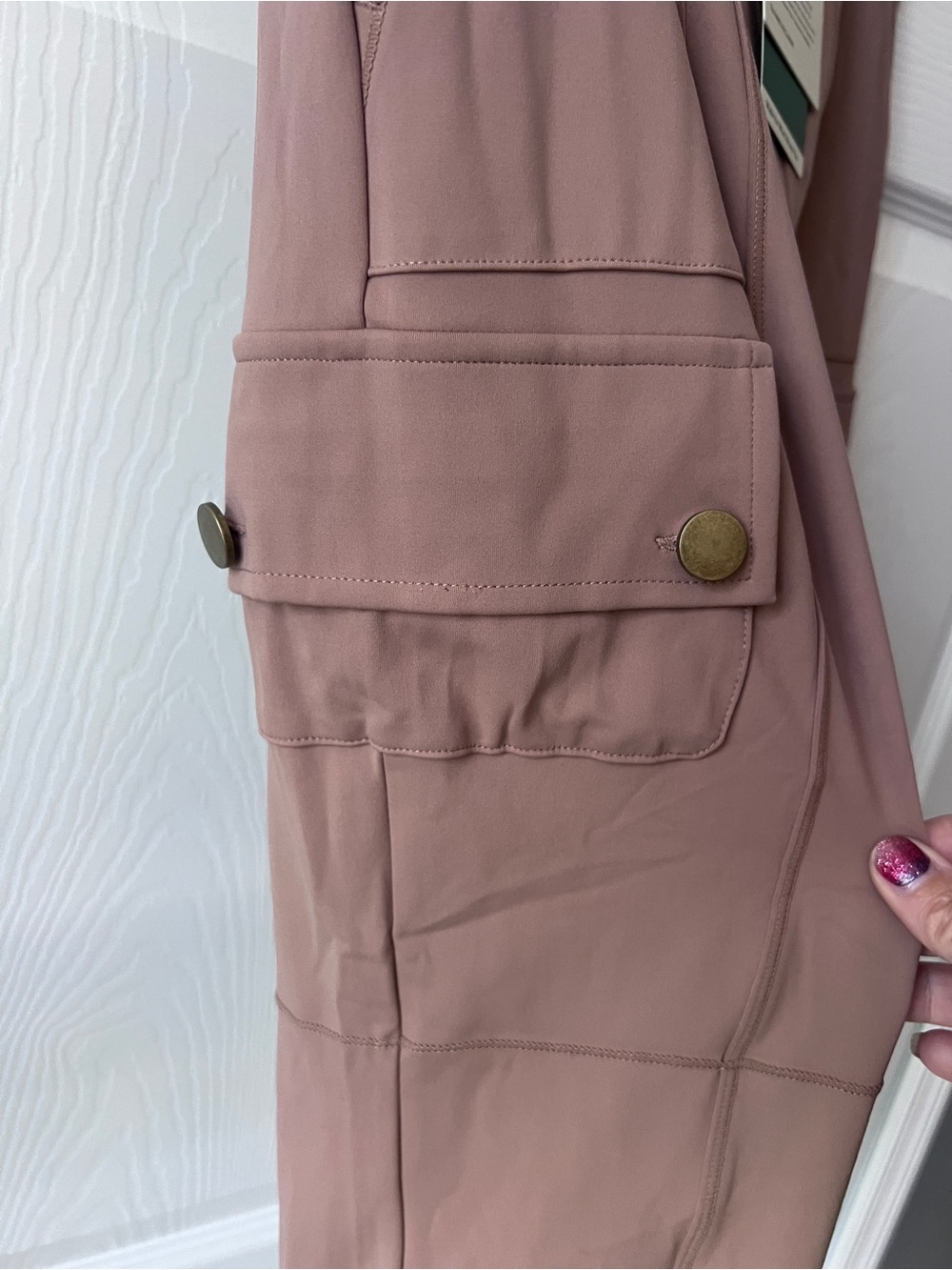 Halara Women's Brown Cargo Pants with Pockets Size Medium Petite - Picture 3 of 3